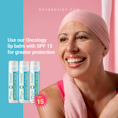 PhysAssist Oncology SPF 15 Lip Balm USDA Organic Unflavored Moisturize, Hydrate & Protect Dry parched lips during Chemo or Radio USDA Organic. 3 Pack