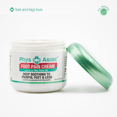 A- PhysAssist Foot Pain Cream with Australian Tea Tree Oil. "Ideal to ease Neuropathy Symptoms"4 OZ REGULAR SIZE.
