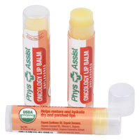 PhysAssist Oncology Lip Balm USDA Organic Unflavored . Moisturize, Hydrate & Protect Dry parched lips during Chemo or Radio USDA Organic. 3 Pack